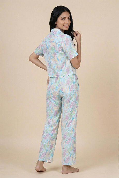 Zivame Woven Loungewear Set - Ice Water — image 4